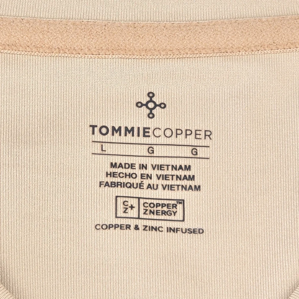 Tommie Copper Full Back Support Shirt Compression Top Nude Size L